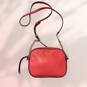 Tory Burch Pink Mini Miller Leather Crossbody Bag